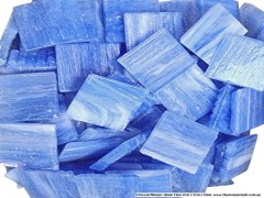 Blue and White streaky blue surface mosaic glass tile